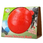 Apportierball für Hunde, Orange, 20 cm – Jolly Pets Jolly Soccer Ball