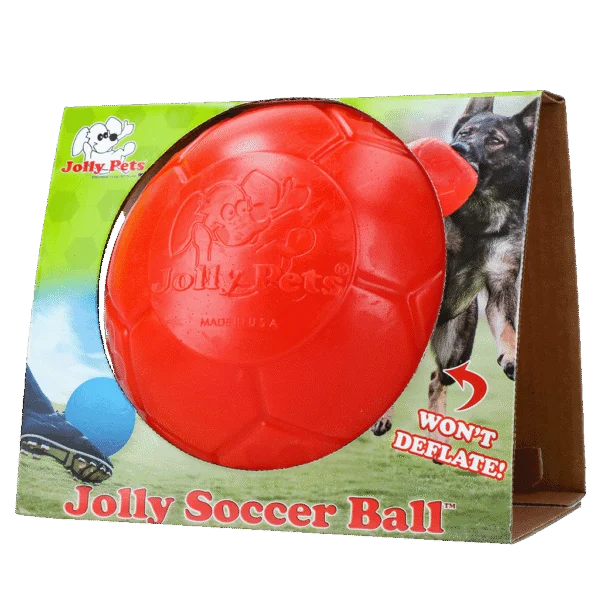 Apportierball für Hunde, Orange, 20 cm – Jolly Pets Jolly Soccer Ball