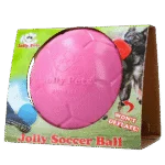 Hundeball zum Apportieren, Rosa, 20 cm – Jolly Pets Jolly Soccer Ball