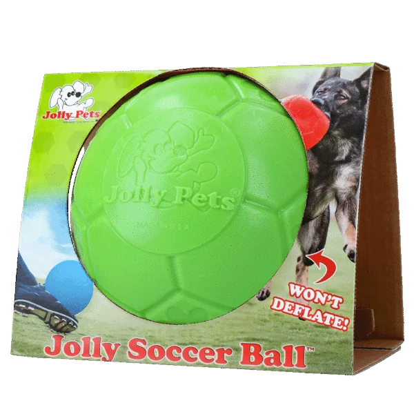 Schwimmender Hundeball Grün, 20 cm – Jolly Pets Soccer Ball