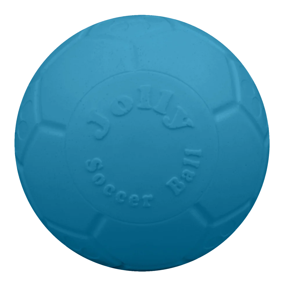 Hundeball zum Apportieren, hellblau, 20 cm – Jolly Pets Jolly Soccer Ball – Bild 2