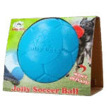 Hundeball zum Apportieren, hellblau, 20 cm – Jolly Pets Jolly Soccer Ball
