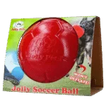 Apportierball für Hunde, Rot, 20 cm – Jolly Pets Jolly Soccer Ball