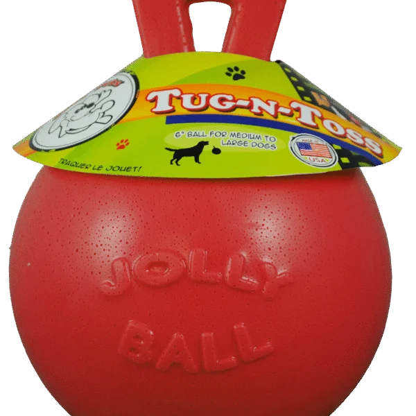 Schwimmender Hundeball Rot M (15 cm) – Jolly Pets Tug-n-Toss