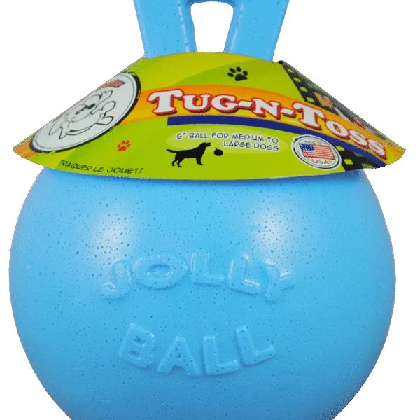 Schwimmender Hundeball Blaubeere M (15 cm) – Jolly Pets Tug-n-Toss
