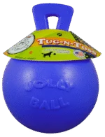Schwimmfähiger Hundeball Blau M (15 cm) – Jolly Pets Tug-n-Toss