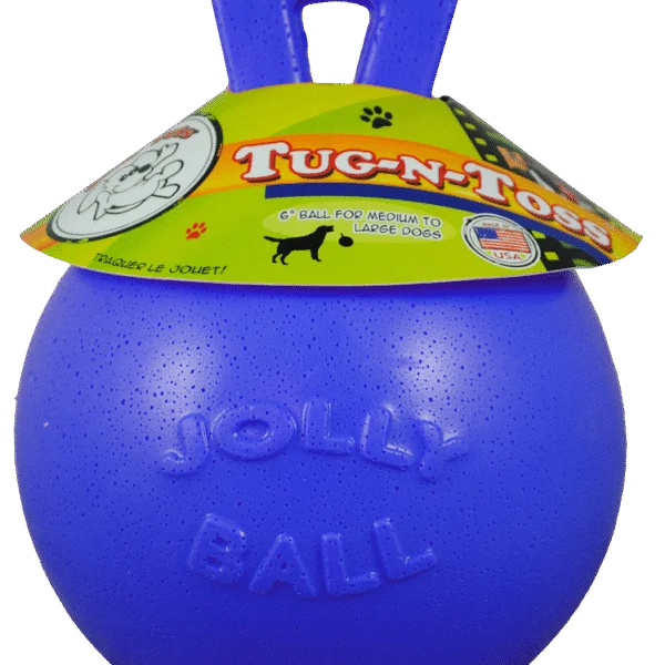 Schwimmender Hundeball blau L (20 cm) – Jolly Pets Tug-n-Toss