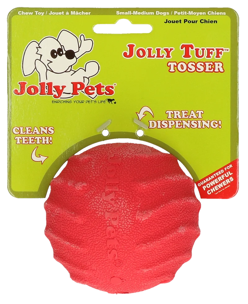JOLL048F.png Belohnungsspielzeug aus Gummi für Leckerlis S, 7,5 cm – Jolly Pets Tuff Tosser – Bild 1
