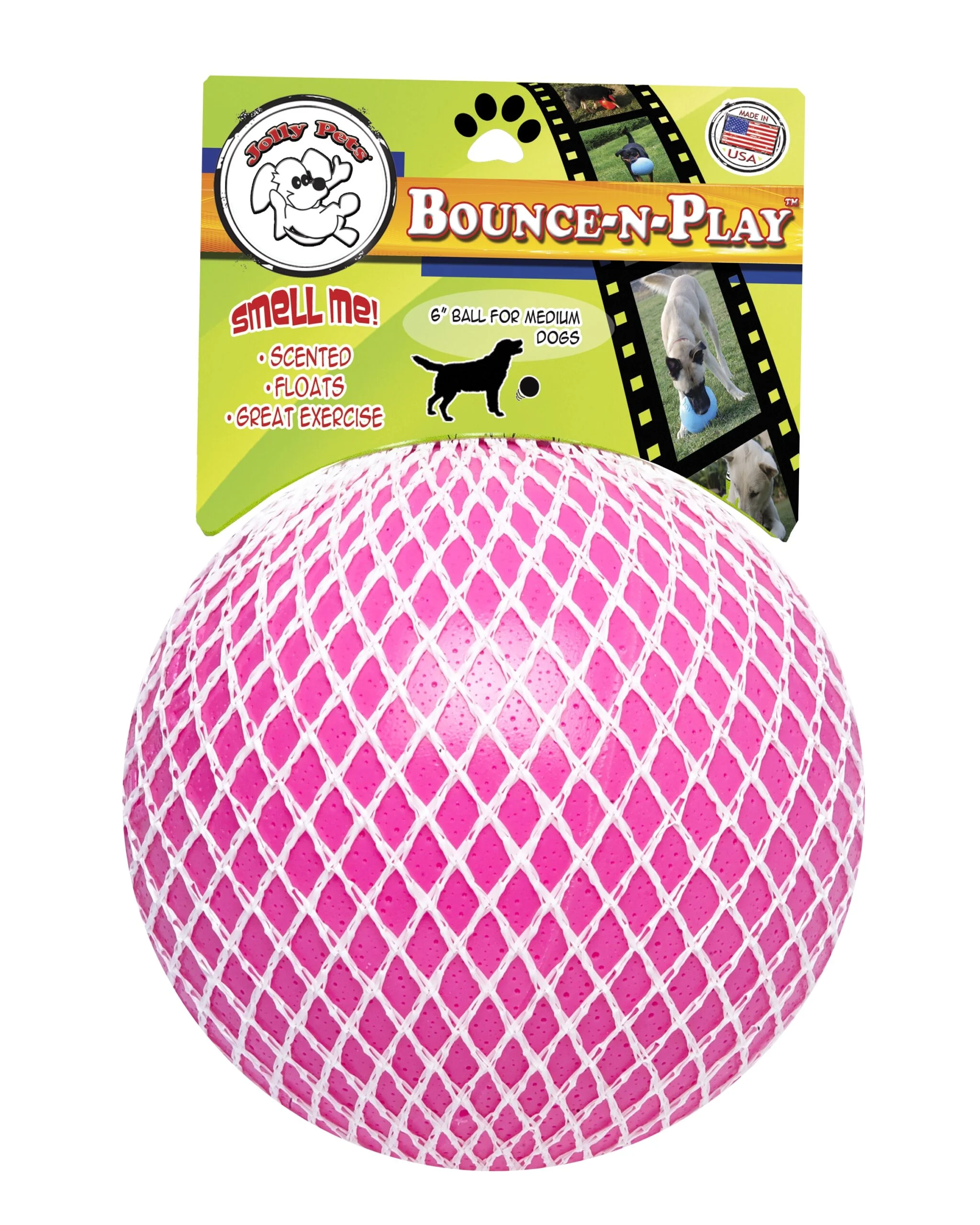 Hundeball, schwimmfähig, 10 cm – Jolly Pets Jolly Bounce-n Play Kaugummi S – Bild 2