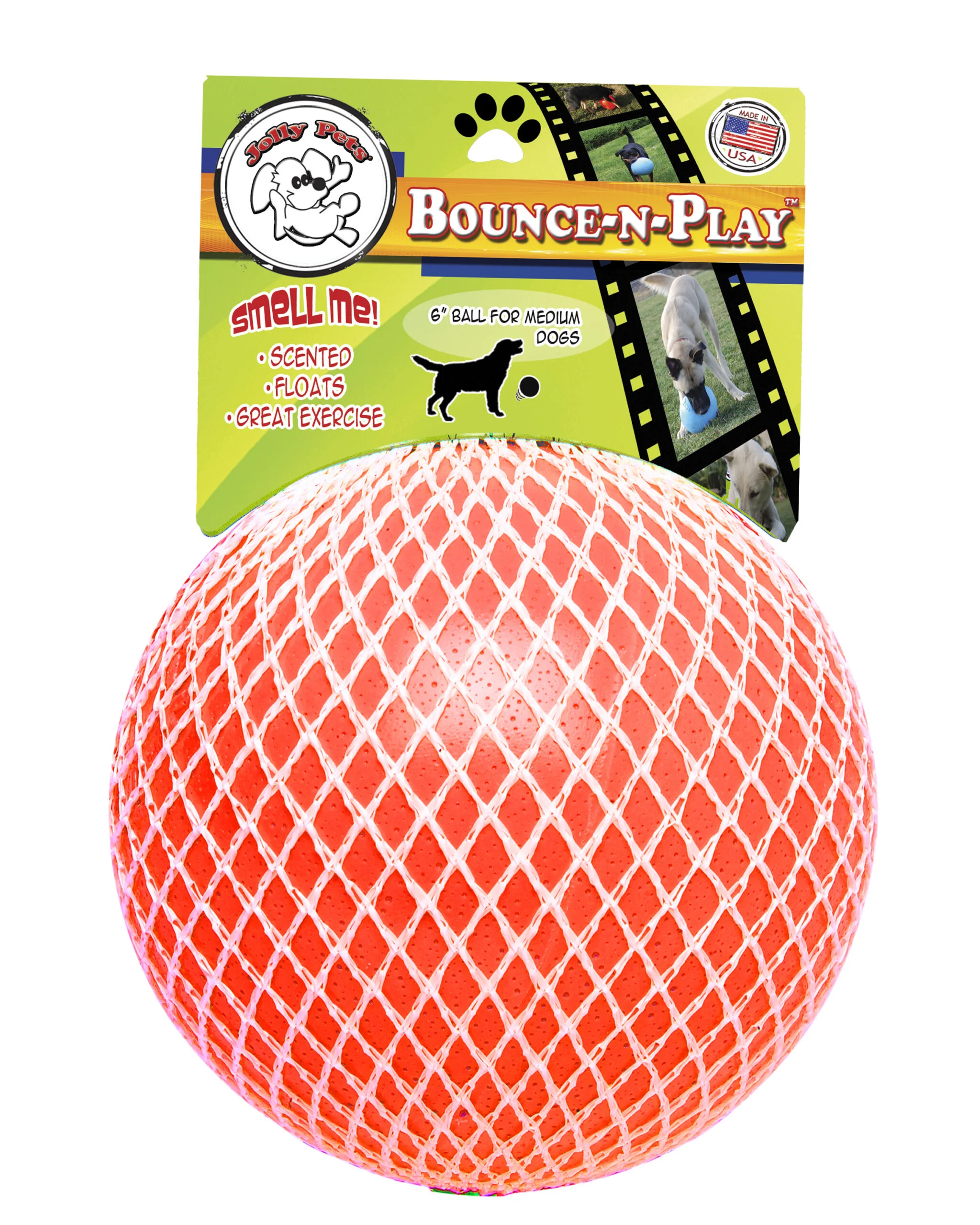 Hüpfender Hundeball, schwimmfähig, Vanille L, 20 cm – Jolly Pets Bounce-n Play – Bild 2
