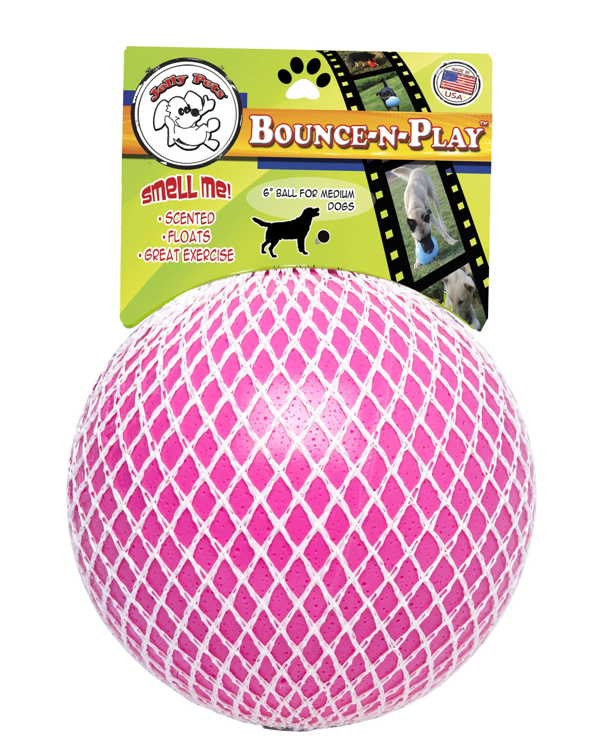 Schwimmfähiger Hundeball, 20 cm – Jolly Pets Jolly Bounce-n Play Kaugummi L – Bild 3