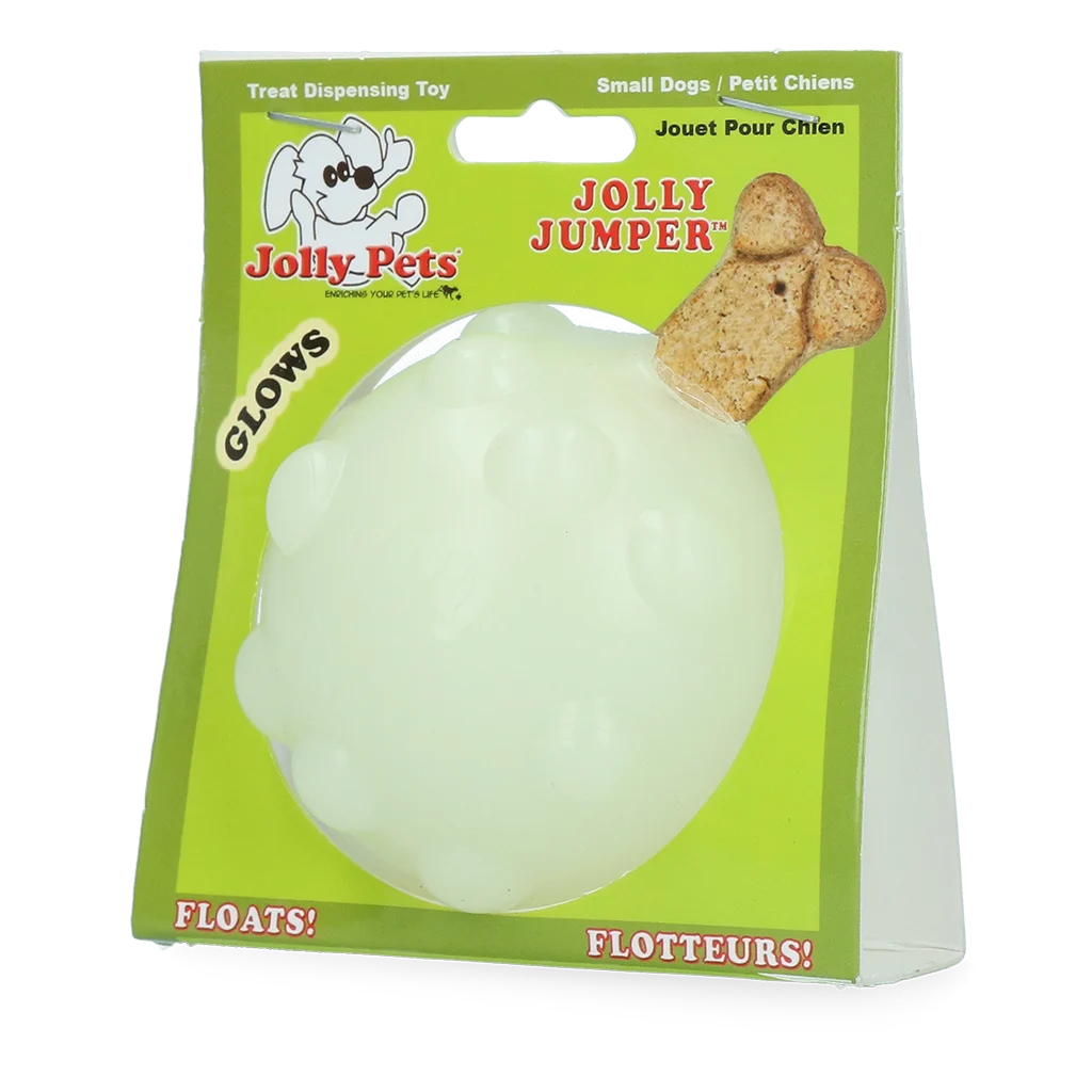 JOLL080KG.png Leckerliball für Hunde aus TPR Gummi, 7,6 cm – Jolly Pets Jolly Jumper Glow in the Dark S – Bild 1