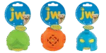 Tennisball für Hunde mit Quietscher und Gummihelm – JW Helmet Heads Diver – Bild 3