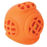 Tennisball für Hunde mit Quietscher und Gummihelm – JW Helmet Heads Diver – Bild 2