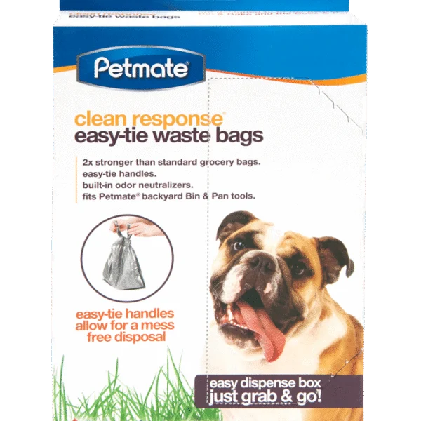 Kotbeutel zum Zuknoten, 24 Stück, 31 x 33 cm – Petmate Clean Response Easy-Tie Waste Bags