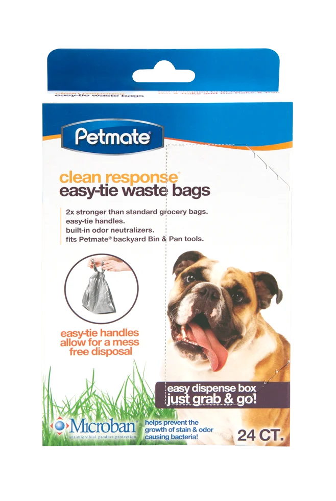 Kotbeutel zum Zuknoten, 24 Stück, 31 x 33 cm – Petmate Clean Response Easy-Tie Waste Bags – Bild 1