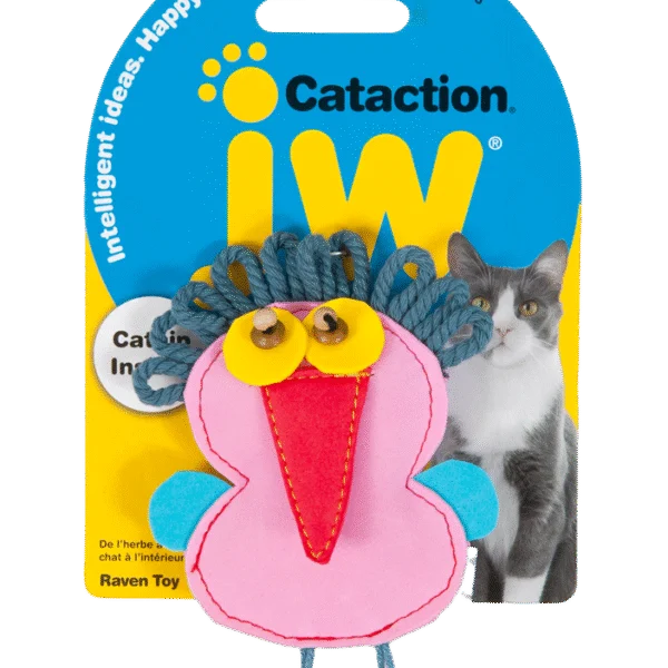 Spielrabe für Katzen mit Katzenminze und Glöckchen, 12 x 7 cm – JW Cataction Raven Toy