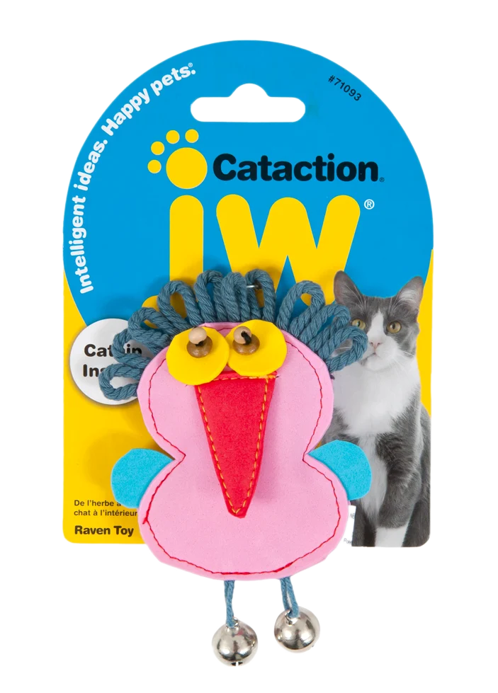 Spielrabe für Katzen mit Katzenminze und Glöckchen, 12 x 7 cm – JW Cataction Raven Toy – Bild 1