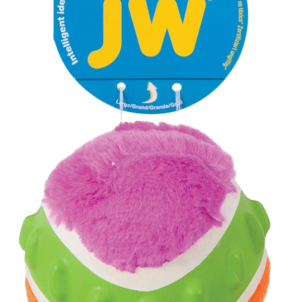 Hundeball mit Quietscher, 10 cm – JW Mixups Ribbed Ball L