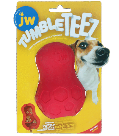 Gummispielzeug für Hunde mit Leckerli – JW Tumble Teez