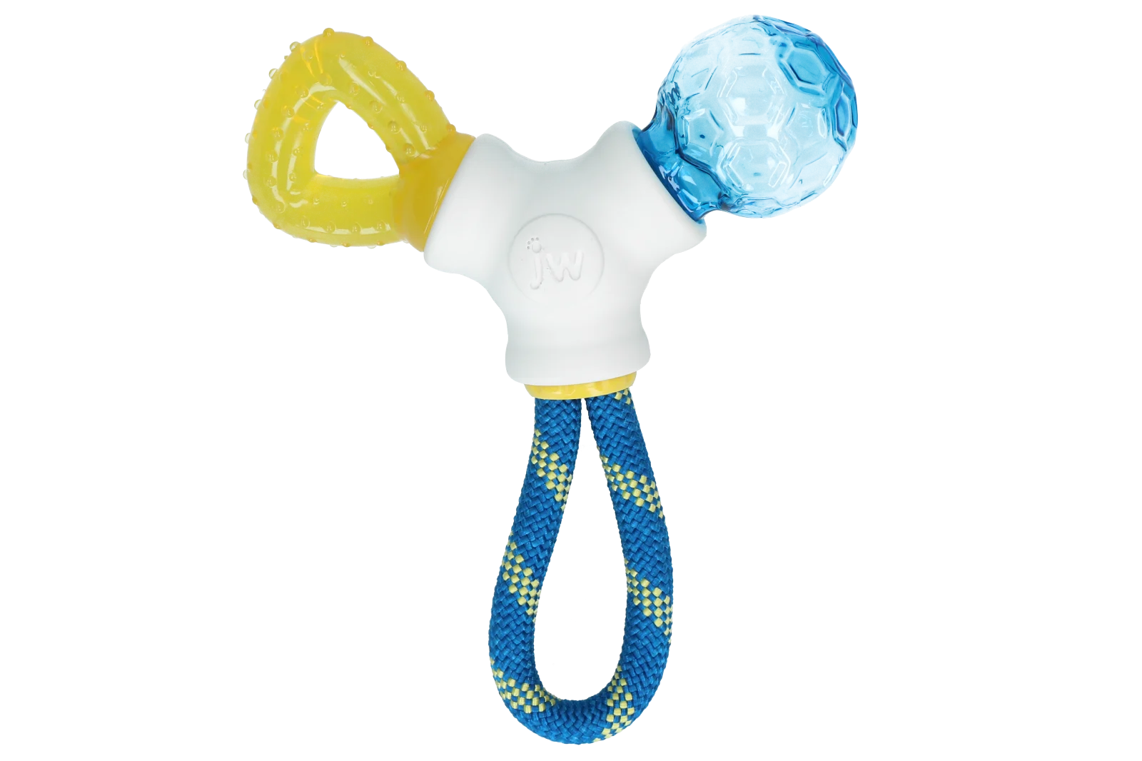 Welpen Spielzeug mit Seil, Beißring und Ball, 21 x 20 x 6 cm – JW Puppy Connects – Bild 2