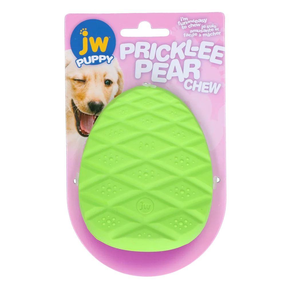 Kauspielzeug für Welpen aus strukturiertem Gummi – JW Prickl-ee Pear Teether – Bild 1