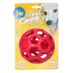 Hundeball aus Naturkautschuk mit Geräusch, Ø 11,5 cm – JW Hol-ee Giggler