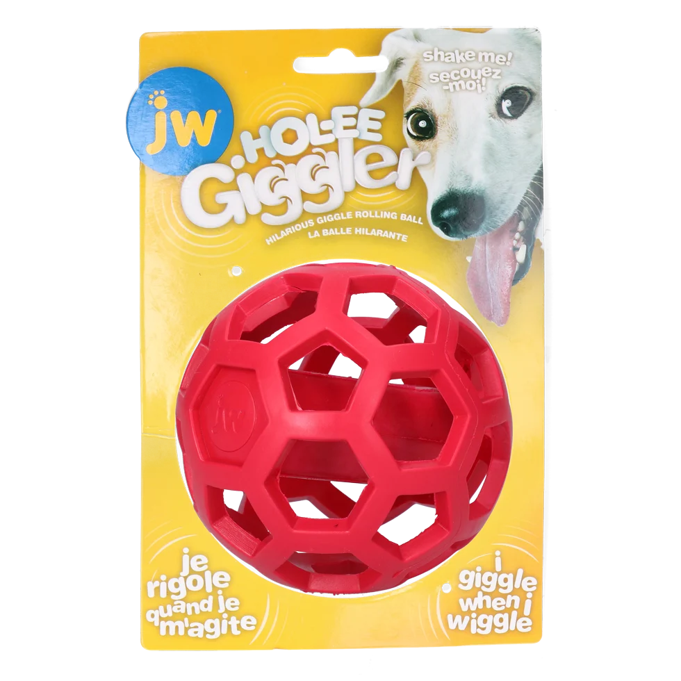 JW60641.png Hundeball aus Naturkautschuk mit Geräusch, Ø 11,5 cm – JW Hol-ee Giggler – Bild 1
