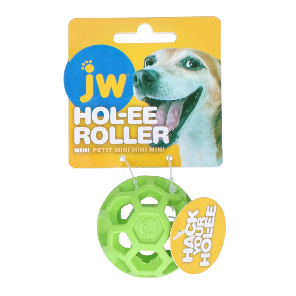 JWHO003G.png Hundeball aus Naturkautschuk für Leckerlis, 5 cm, Grün – JW Hol-ee Roller – Bild 1