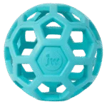 Hundeball aus Naturkautschuk für Leckerlis, 9 cm, Hellblau – JW Hol-ee Roller Small – Bild 2