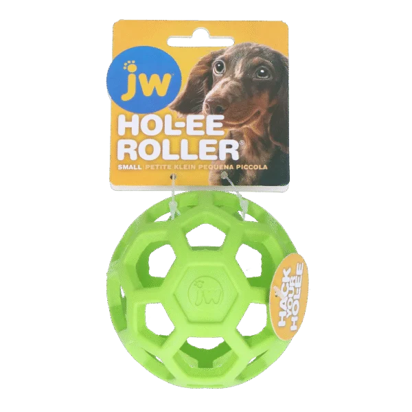 Hundeball aus Naturkautschuk für Leckerlis, 9 cm, Grün – JW Hol-ee Roller Small