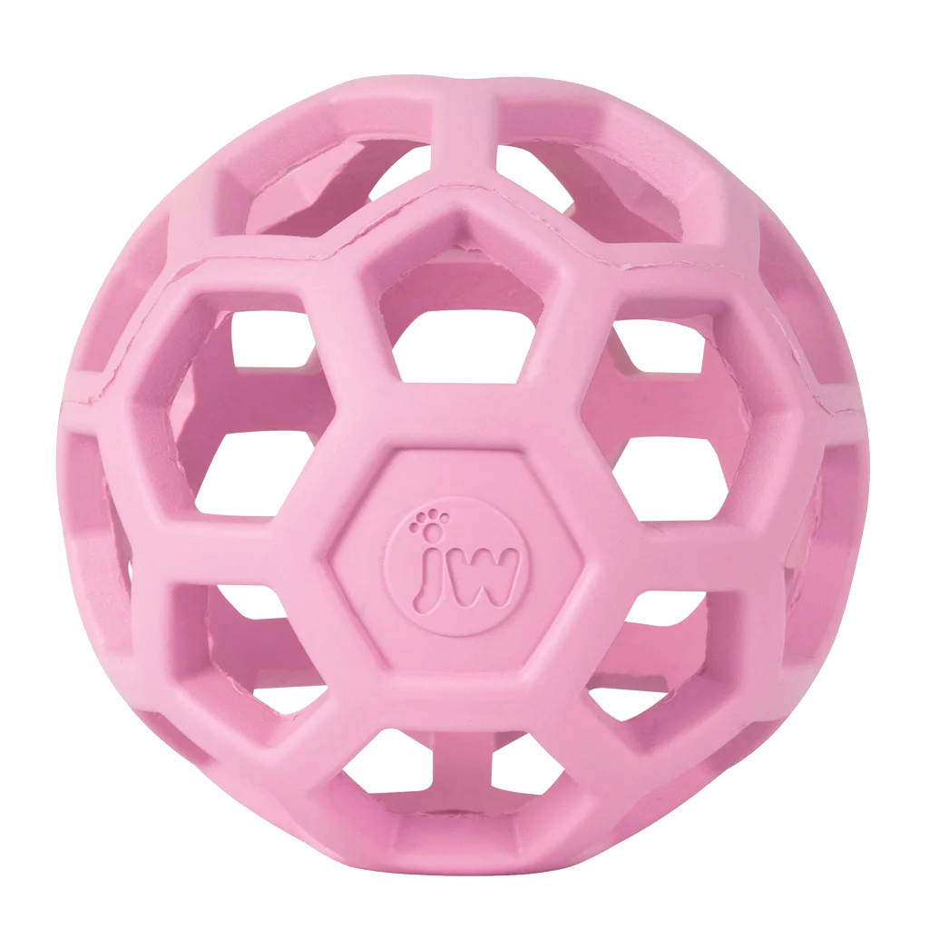 Hundeball aus Naturkautschuk für Snacks, 9 cm, Rosa – JW Hol-ee Roller Small – Bild 2