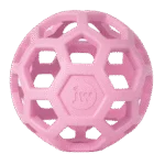 Hundeball aus Naturkautschuk für Leckerlis, 11,5 cm, Rosa – JW Hol-ee Roller – Bild 2