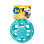 Hundeball aus Naturkautschuk für Leckerlis, 15 cm, Hellblau – JW Hol-ee Roller