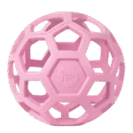Hundeball aus Naturkautschuk für Leckerlis, 15 cm, Pink – JW Hol-ee Roller – Bild 2