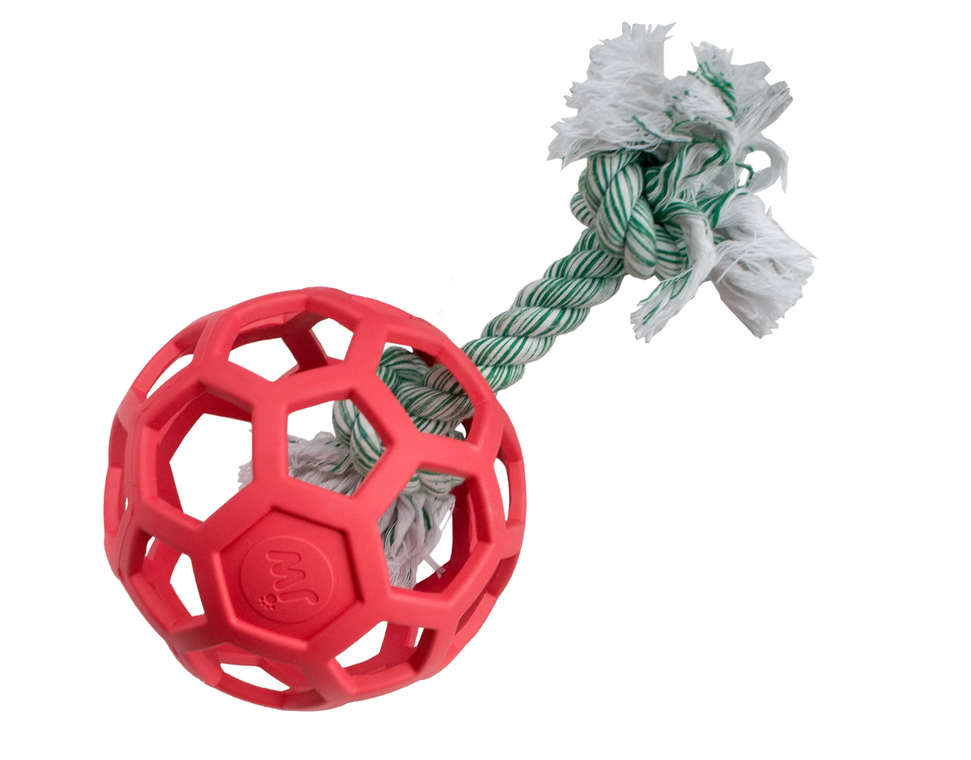 Hundeball aus Naturkautschuk für Leckerlis, 19 cm, sortiert – JW Hol-ee Roller – Bild 3