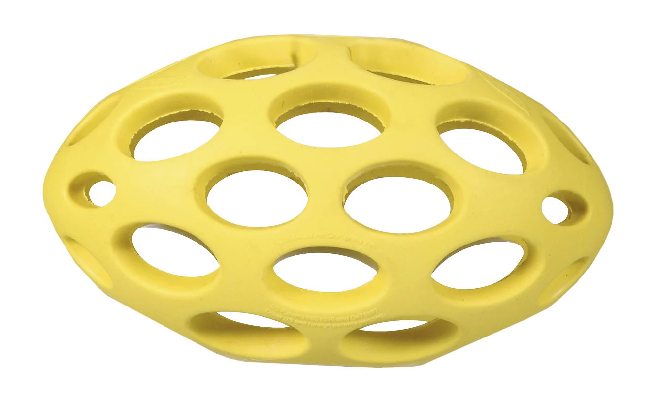 Hundefußball aus Gummi für Leckerlis, Mini, ca. 9 x 5,5 cm – JW Hol-ee Football – Bild 2