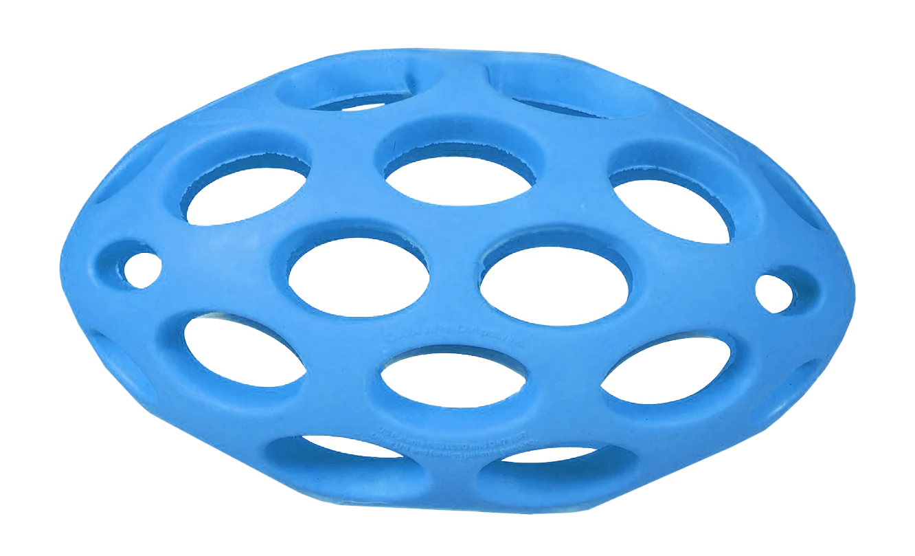 Hundefußball aus Gummi für Leckerlis, Small, ca. 11,5 x 6,5 cm – JW Hol-ee Football – Bild 2