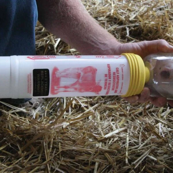Beatmungspumpe für Kälber mit Maske und Saugfunktion