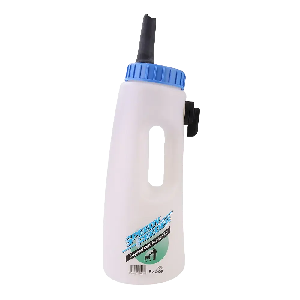 KALF00121.png Kälbertränkeflasche mit 3 Trinkgeschwindigkeiten und Big Softy Sauger, 2,5 l – Shoof Speedy Feeder Calf Feeder – Bild 1