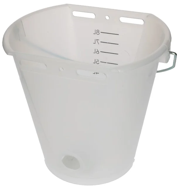KALF0012K1.jpg Kälbertränkeeimer Transparent Weiß mit Skala, 8 l – Bild 1