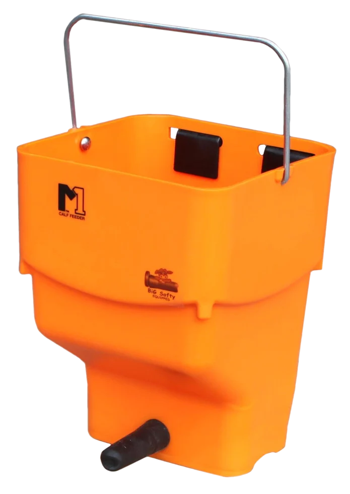 Kälbertränkeeimer Orange mit Aufhängehaken, 5 l – Shoof Kalf Feeder M1 Rail-Hang – Bild 2