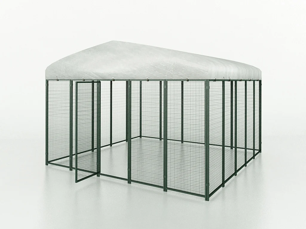 Hühnerauslauf mit Dach, 300 x 300 x 205 cm – Cucciolotta Polly Run – Bild 2
