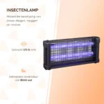 Insektenlampe mit UV-A und Elektrogitter, 2 x 15 W – Knock Pest Insect Killer – Bild 2
