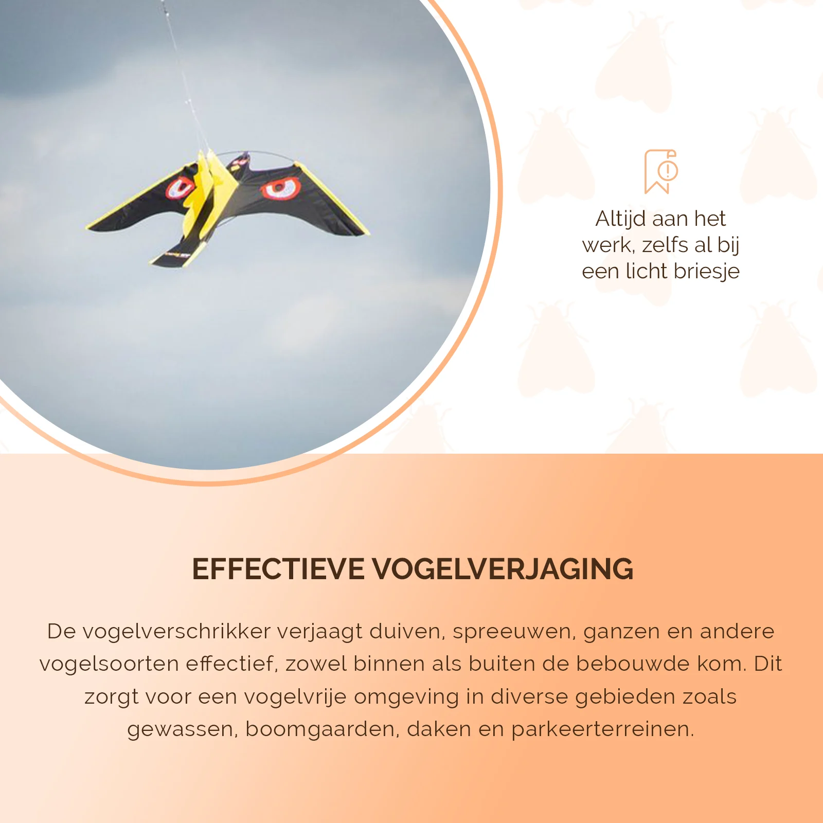 Vogelabwehr Drachen mit 7 m Glasfasermast – Knock Pest Bird Bouncer – Bild 4
