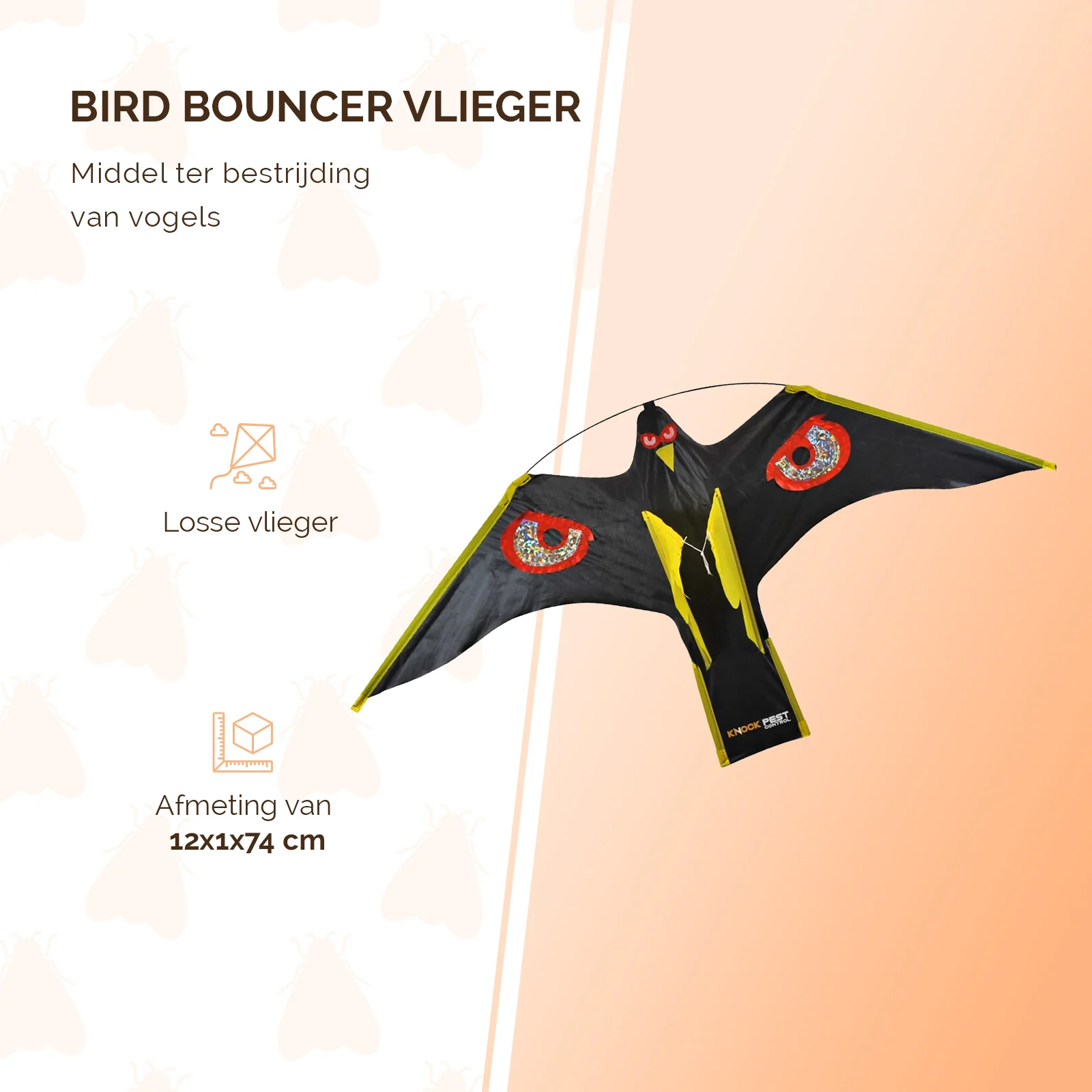 Drachen für Vogelschreck mit Befestigungsschnur – Knock Pest Bird Bouncer – Bild 2