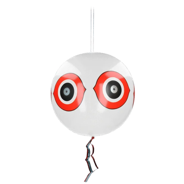 Vogelschreckballon mit Aufhängeschnur, Weiß, Ø 40 cm – Knock Pest