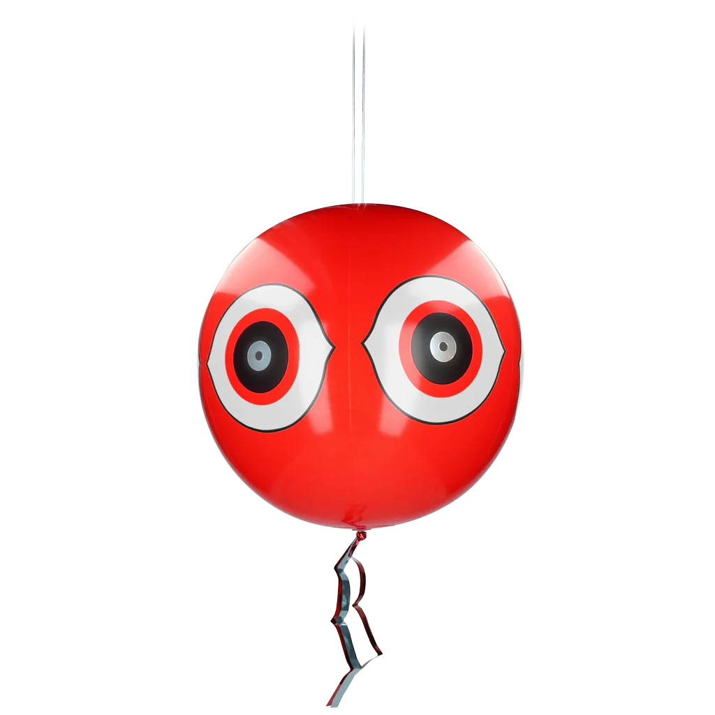 Vogelschreckballon mit Aufhängeschnur, Rot, Ø 40 cm – Knock Pest – Bild 1