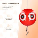Vogelschreckballon mit Aufhängeschnur, Rot, Ø 40 cm – Knock Pest – Bild 2