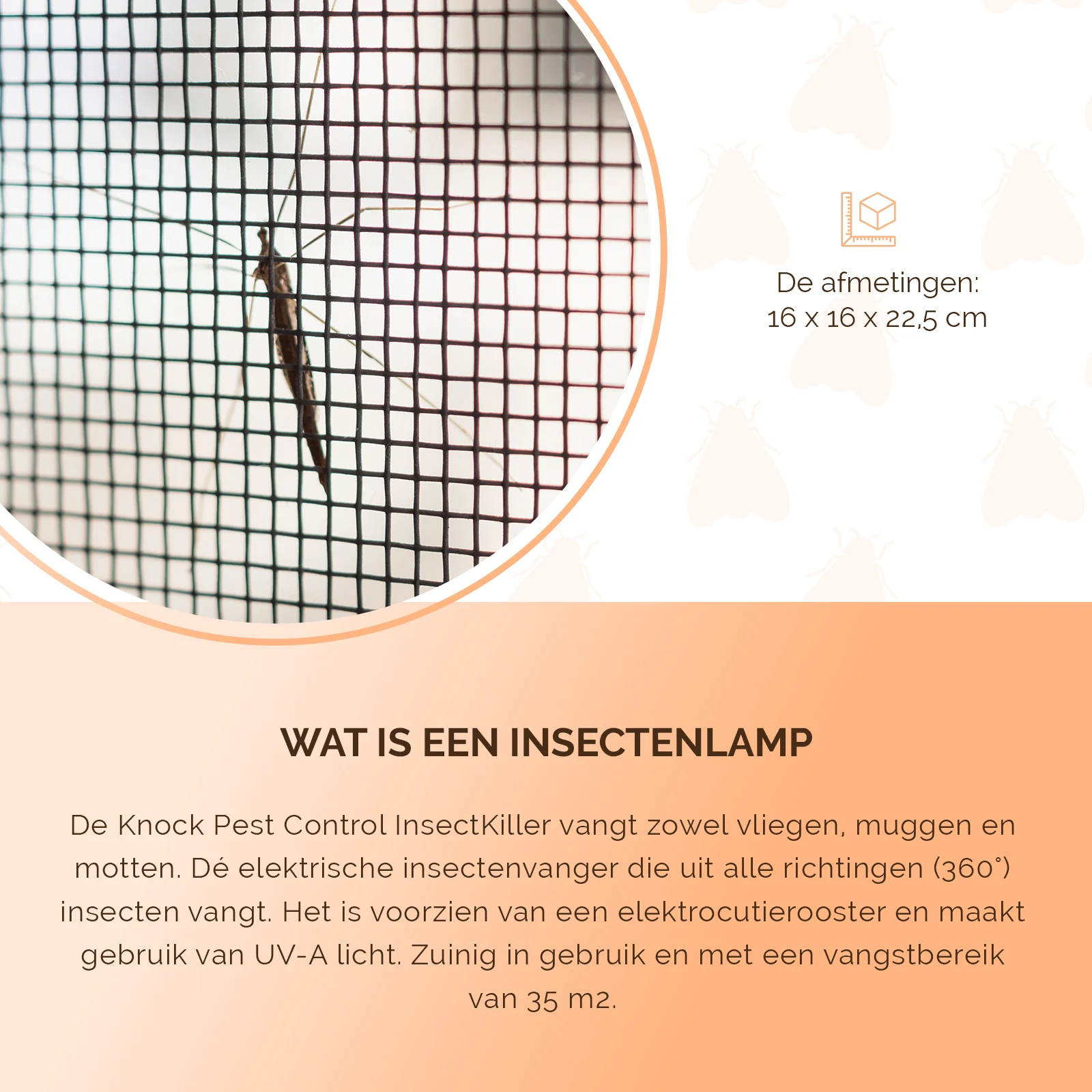 Insektenlampe mit UV-A und Elektrogitter, 5 W – Knock Pest Insect Killer – Bild 5